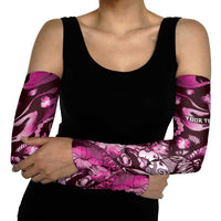 Personalised Maori Romantic Valentine Arm Sleeves The Hongi Kiss Pink Galaxy DT05 - Polynesian Pride