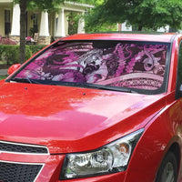 Maori Romantic Valentine Auto Sun Shade The Hongi Kiss Pink Galaxy DT05 - Polynesian Pride