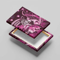 Maori Romantic Valentine Canvas Wall Art The Hongi Kiss Pink Galaxy DT05 - Polynesian Pride