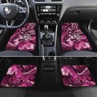 Personalised Maori Romantic Valentine Car Mats The Hongi Kiss Pink Galaxy DT05 Set 4pcs Pink - Polynesian Pride