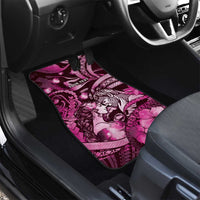 Personalised Maori Romantic Valentine Car Mats The Hongi Kiss Pink Galaxy DT05 - Polynesian Pride