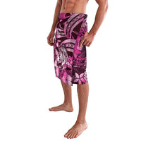 Personalised Maori Romantic Valentine Lavalava The Hongi Kiss Pink Galaxy DT05 - Polynesian Pride