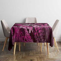 Maori Romantic Valentine Tablecloth The Hongi Kiss Pink Galaxy DT05 - Polynesian Pride
