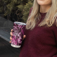 Personalised Maori Romantic Valentine Tumbler Cup The Hongi Kiss Pink Galaxy DT05 - Polynesian Pride