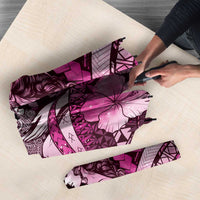 Maori Romantic Valentine Umbrella The Hongi Kiss Pink Galaxy DT05 - Polynesian Pride
