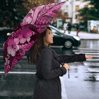 Maori Romantic Valentine Umbrella The Hongi Kiss Pink Galaxy DT05 - Polynesian Pride