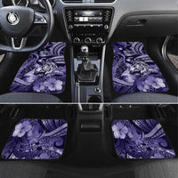 Personalised Maori Romantic Valentine Car Mats The Hongi Kiss Purple Galaxy DT05 Set 4pcs Purple - Polynesian Pride