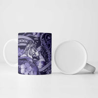 Personalised Maori Romantic Valentine Ceramic Mug The Hongi Kiss Purple Galaxy DT05 - Polynesian Pride