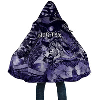 Personalised Maori Romantic Valentine Cloak The Hongi Kiss Purple Galaxy DT05 Unisex Purple - Polynesian Pride