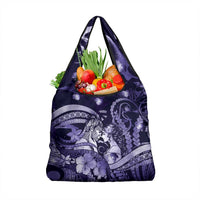 Maori Romantic Valentine Grocery Bag The Hongi Kiss Purple Galaxy DT05 1-pack One Size Purple - Polynesian Pride