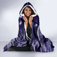 Maori Romantic Valentine Hooded Blanket The Hongi Kiss Purple Galaxy DT05 - Polynesian Pride
