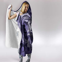 Maori Romantic Valentine Hooded Blanket The Hongi Kiss Purple Galaxy DT05 - Polynesian Pride