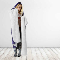 Maori Romantic Valentine Hooded Blanket The Hongi Kiss Purple Galaxy DT05 - Polynesian Pride