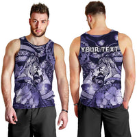 Personalised Maori Romantic Valentine Men Tank Top The Hongi Kiss Purple Galaxy DT05 - Polynesian Pride