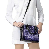 Maori Romantic Valentine Shoulder Handbag The Hongi Kiss Purple Galaxy DT05 - Polynesian Pride