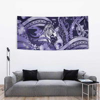 Maori Romantic Valentine Tapestry The Hongi Kiss Purple Galaxy DT05 - Polynesian Pride