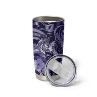 Personalised Maori Romantic Valentine Tumbler Cup The Hongi Kiss Purple Galaxy DT05 - Polynesian Pride