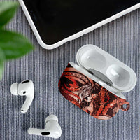 Maori Romantic Valentine AirPods Case The Hongi Kiss Red Galaxy