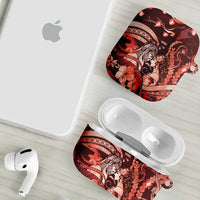 Maori Romantic Valentine AirPods Case The Hongi Kiss Red Galaxy DT05 - Polynesian Pride