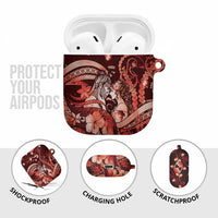 Maori Romantic Valentine AirPods Case The Hongi Kiss Red Galaxy DT05 - Polynesian Pride