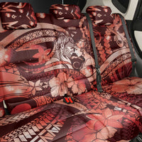 Maori Romantic Valentine Back Car Seat Cover The Hongi Kiss Red Galaxy DT05 - Polynesian Pride