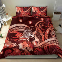 Maori Romantic Valentine Bedding Set The Hongi Kiss Red Galaxy DT05 - Polynesian Pride