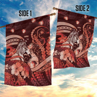 Maori Romantic Valentine Garden Flag The Hongi Kiss Red Galaxy DT05 - Polynesian Pride