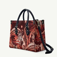 Maori Romantic Valentine Leather Bag The Hongi Kiss Red Galaxy DT05 Red - Polynesian Pride