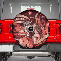 Maori Romantic Valentine Spare Tire Cover The Hongi Kiss Red Galaxy DT05 - Polynesian Pride