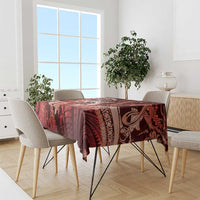 Maori Romantic Valentine Tablecloth The Hongi Kiss Red Galaxy DT05 - Polynesian Pride