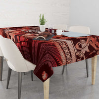 Maori Romantic Valentine Tablecloth The Hongi Kiss Red Galaxy DT05 - Polynesian Pride