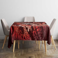 Maori Romantic Valentine Tablecloth The Hongi Kiss Red Galaxy DT05 - Polynesian Pride