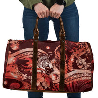Maori Romantic Valentine Travel Bag The Hongi Kiss Red Galaxy DT05 Red - Polynesian Pride