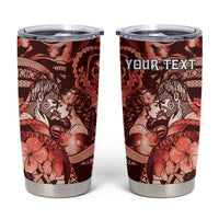 Personalised Maori Romantic Valentine Tumbler Cup The Hongi Kiss Red Galaxy DT05 Red - Polynesian Pride