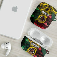 Vanuatu Independence Day AirPods Case Boar Tusk Warrior Tribal Floral Patterns