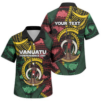 Personalised Vanuatu Independence Day Family Matching Summer Maxi Dress and Hawaiian Shirt Boar Tusk Warrior Tribal Floral Patterns DT05 Son's Shirt Multicolor - Polynesian Pride