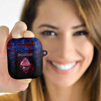 Guam AirPods Case Chamorro Seal Tribal Scratch Design DT05 Navy - Polynesian Pride
