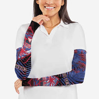 Guam Arm Sleeves Chamorro Seal Tribal Scratch Design - Polynesian Pride