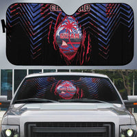 Guam Auto Sun Shade Chamorro Seal Tribal Scratch Design - Polynesian Pride