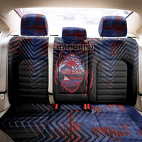Guam Back Car Seat Cover Chamorro Seal Tribal Scratch Design - Polynesian Pride