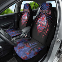 Guam Car Seat Cover Chamorro Seal Tribal Scratch Design - Polynesian Pride