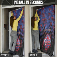 Guam Door Cover Chamorro Seal Tribal Scratch Design - Polynesian Pride