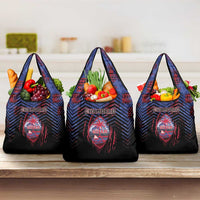 Guam Grocery Bag Chamorro Seal Tribal Scratch Design - Polynesian Pride