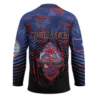 Personalised Guam Hockey Jersey Chamorro Seal Tribal Scratch Design DT05 - Polynesian Pride