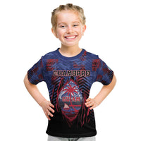 Personalised Guam Kid T Shirt Chamorro Seal Tribal Scratch Design - Polynesian Pride