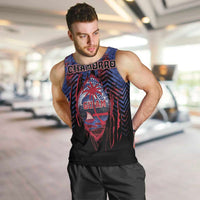 Personalised Guam Men Tank Top Chamorro Seal Tribal Scratch Design - Polynesian Pride