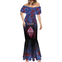 Personalised Guam Mermaid Dress Chamorro Seal Tribal Scratch Design - Polynesian Pride