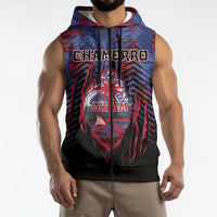 Personalised Guam Sleeveless Zip Hoodie Chamorro Seal Tribal Scratch Design DT05 - Polynesian Pride