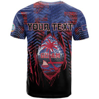 Personalised Guam T Shirt Chamorro Seal Tribal Scratch Design - Polynesian Pride