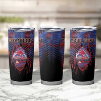 Personalised Guam Tumbler Cup Chamorro Seal Tribal Scratch Design - Polynesian Pride